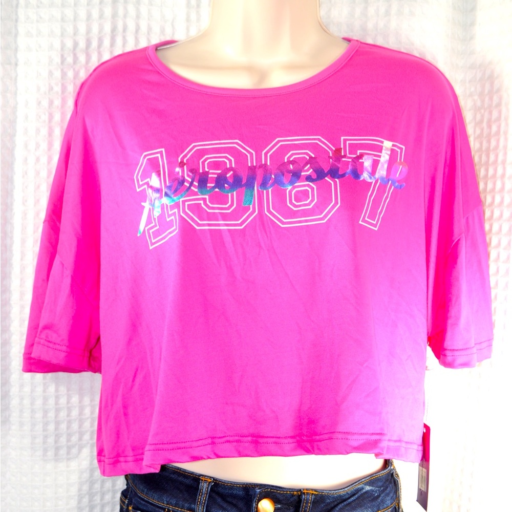 NWT Aeropostale Sleepwear Pink Mid-Drift T-Shirt Women’s Size L
